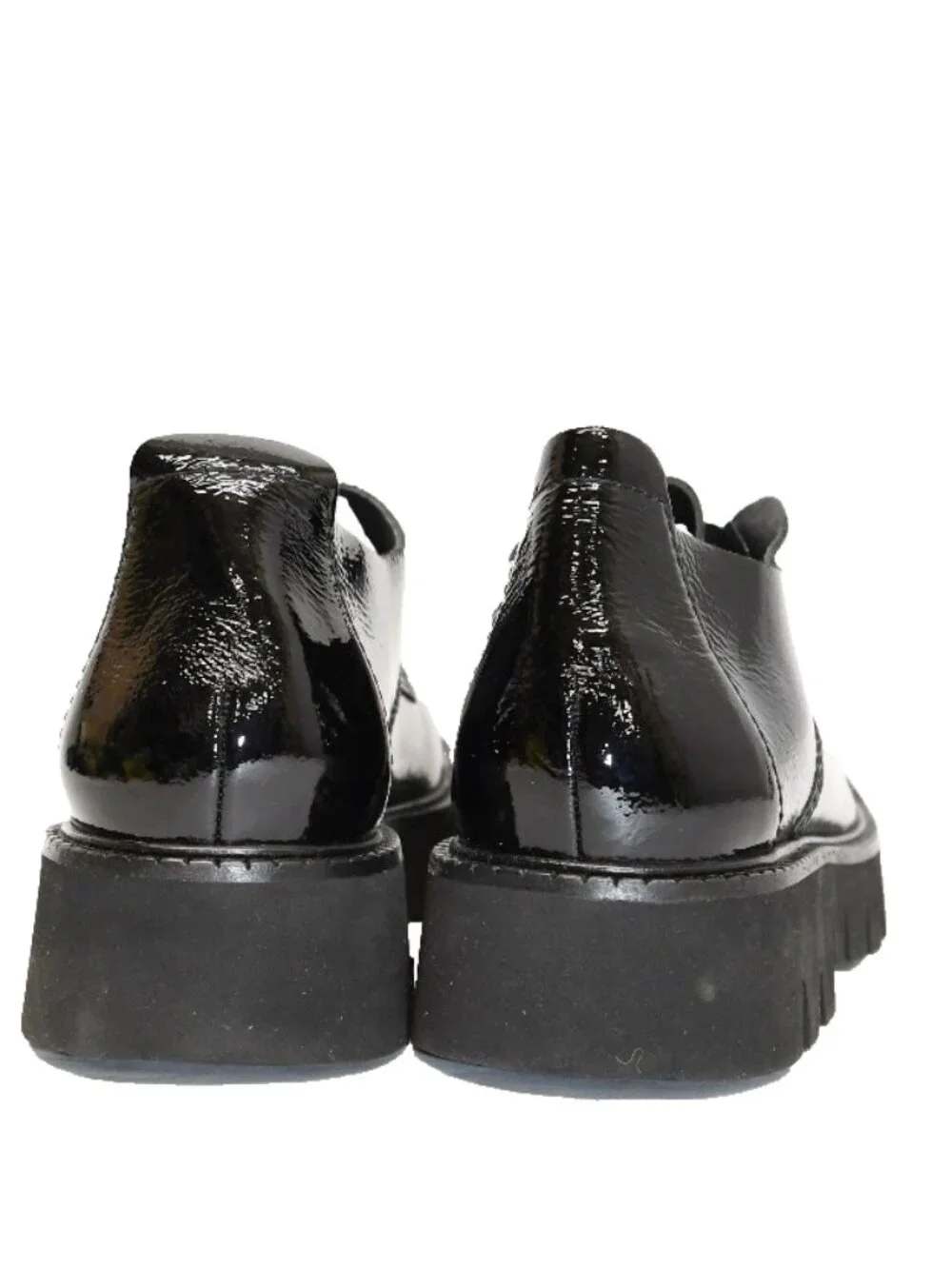 $700 PEDRO GARCIA SILVIA WATER RESISTANT PLATFORM LOAFER BLACK PATENT 42 (DD3)